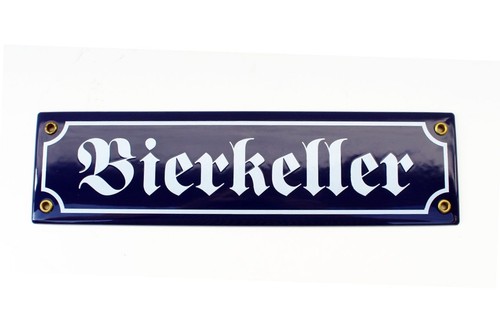 Emaille schild bierkeller - emaille,