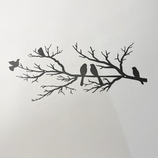 43 cm x 18 cm Vögel auf Ast