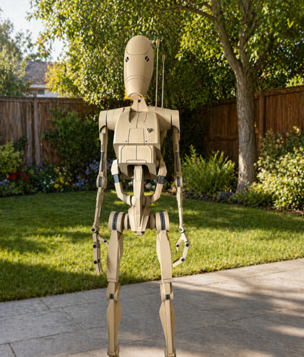 Life size battle droid with - life,