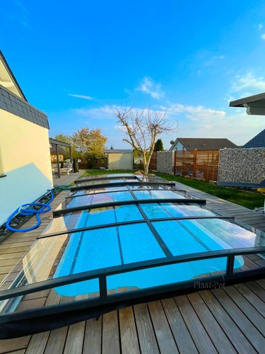 Gfk schwimmbecken überdachung - schwimmbecken,