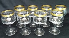 Weingläser mit Goldrand 8er Set Gläser Weinkelch Wein Glas G 407