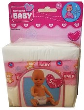 Simba New Born Baby Windel Set Ersatzwindeln Zubehör 5 Stück 38-43 cm Puppe OVP