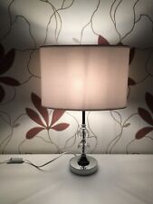 Tischlampe Nachttischlampe Leuchte Lampe Beleuchtung Weiß Silber