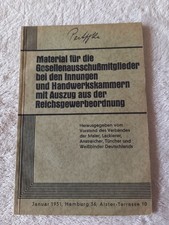 Heft Richtlinien Reichsgewerbeordnung Gesellen Innung/HWK Maler/Lackierer 1931