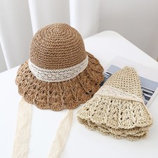 Modischer Sommer Sonnenhut f��r Damen mit gro?er Krempe und weichem Material