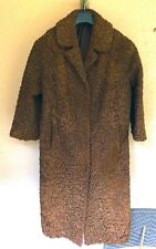 Langer Persianer Mantel - Gr. 38/40, braun, Pelzmantel, Karakul, Vintage, 50er