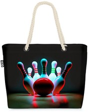Bowling Pins Kugel Beach Bag