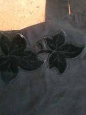 Shirt Bluse meico Dorette Gr. 40, 80er Jahre Samt Muster Vintage,**