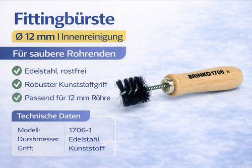Brinko fittingbürste ø12 - Ø12, mm