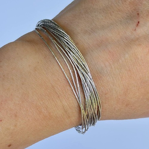 Liquid silver 925 armband - liquid,