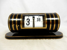Rare KÖHLER Art Deco design Klappzahlen Tisch Uhr Flip desk clock working