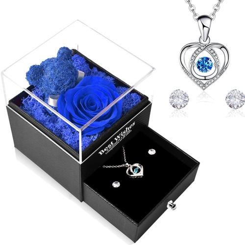 Ewige rose kette - rose, ohrringe