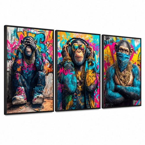 Affen poster 3er set din - affen,