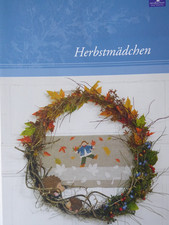Acufactum Stickvorlage Kreuzstich Herbstmädchen