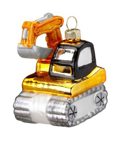 Christbaumschmuck glas bagger - christbaumschmuck,