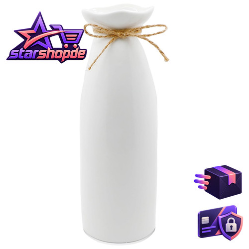 Keramik vase weiß 21cm - keramik,