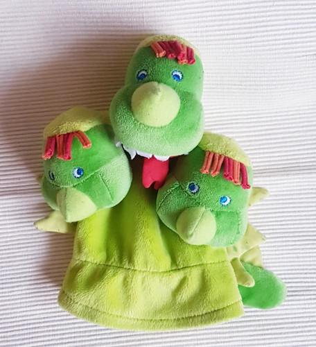 Dreiköpfige haba handpuppe - dreiköpfige,