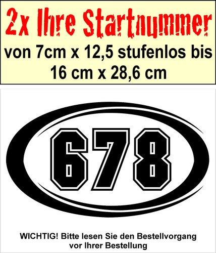 Startnummer zahlen - 2,