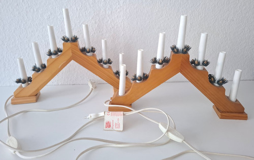 Holzleuchter schwibbogen - holzleuchter,