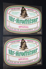 2 unbenutzte Bieretikett BE
