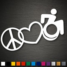 14274 Peace Love Rollstuhl