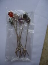 Haushalt -  Barzubehör - Neu - Cocktail - Spieße - mit Halbedelsteinen -