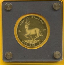 Goldmünze Tschad 5000 Francs 2019  Springbock  1/200oz Gold 999  (9281)