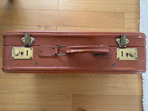 Koffer leder vintage - koffer,