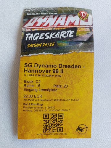 Used sammler ticket liga - ticket, 3.liga