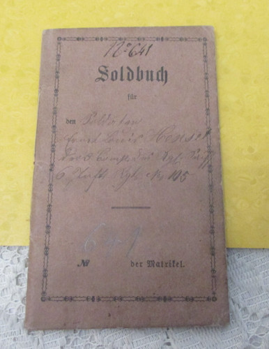 1867 soldbuch ernst - soldbuch,
