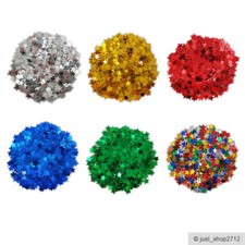 1000 Sterne Streusterne Streudeko Tischdeko Basteln 6mm Gold Silber Blau Grün 