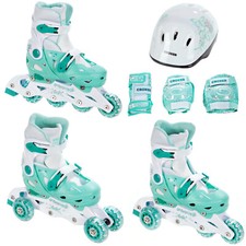 3in1 Kinder Inlineskates/Triskates/Rollschuhe Raven Balloon Mint verstellbar