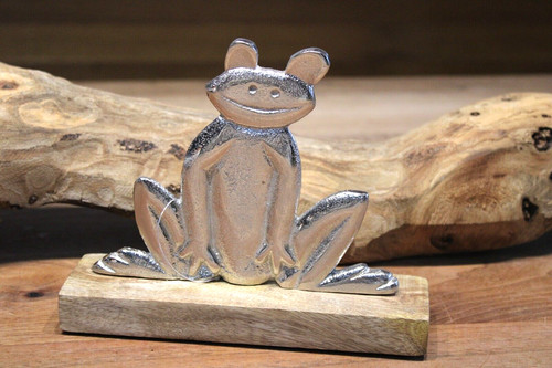 Alu frosch holzsockel - alu-frosch,