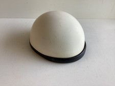 Römer Sturzhelm 55cm Halbschale weiss Leder Oldtimer original Roller gebraucht !