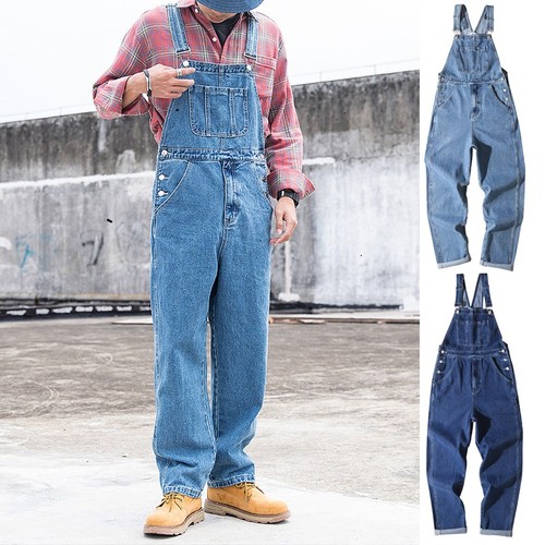 Herren basic denim latzhose - herren,