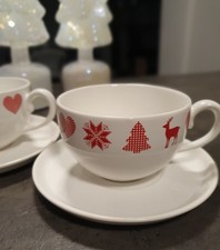 Friesland Ceracron Kaffe Tee Cappuccino Tasse x2 Weihnachten Edition