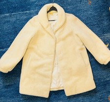 Alpaka Fell Mantel Ivory Weiß