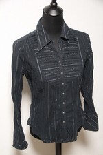 Anastacia by s. Oliver Bluse schwarz silberne Streifen Gr. 38