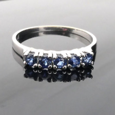 Wunderbarer Gold-Ring 585 14K mit SAPHIR 0.42 ct. in edlem 1/3 Memory-DESIGN!***