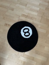 Weicher Hochflor Teppich im 8-Ball-Design – Ideal für Wohnzimmer und Spielzimmer