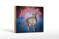 Holzschild 12x18cm Ägyptische Mau Schweiz 1988 Holz Schild