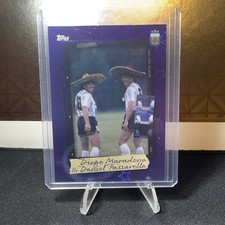 2025 Topps Focus Argentina Diego Maradona & Daniel Passarella Purple #/15
