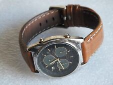 Vintage alte  CITIZEN Chronograph - Armbanduhr - Quarz - Leder - Ø 37mm - Japan