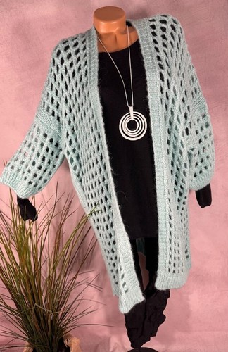 Häkel netz long bolero - netz, jacke