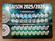 1. & 2. Bundesliga Magnettabelle Saison 2025/26 Fussball Sportbild OHNE MAGNETE.