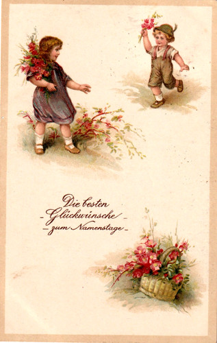 1910 namenstag kinder - ak,