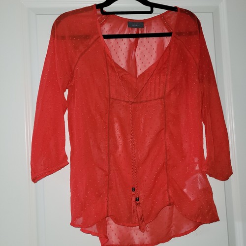 Leichte rote chiffonbluse - leichte,