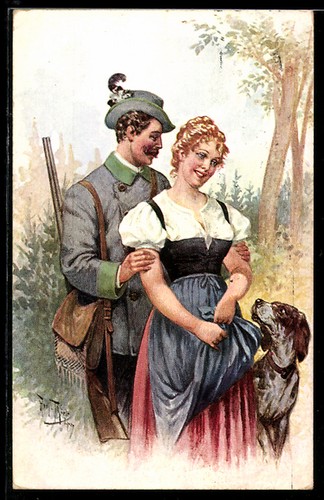 Künstler arthur thiele - künstler-ak,