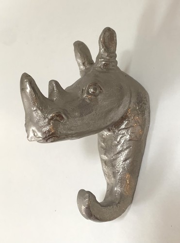 Silber metall nashorn kopf - silber,