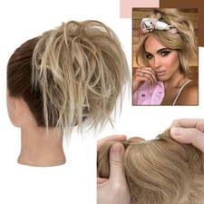Messy Haarteil Haargummi Dutt Dick Haarverlängerung Lockig Bun Updo Wie Echthaar